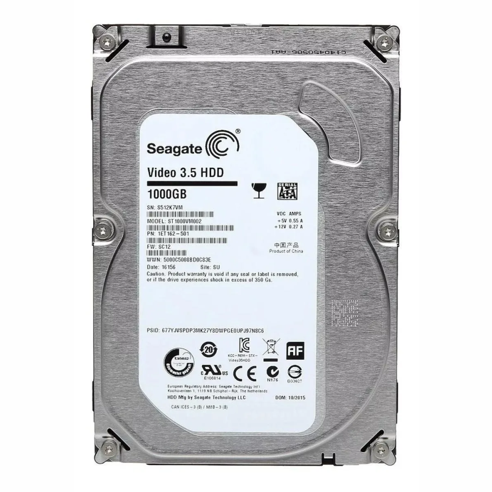 Hd Int. Desktop 1TB Seagate Video 3.5 HDD SATA3 ST1000VM002