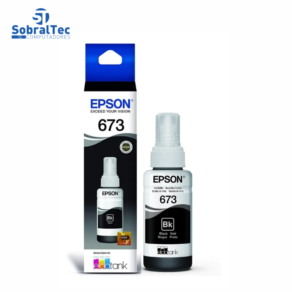Refil de Tinta Epson Preto 6.000 Paginas T673120 AL