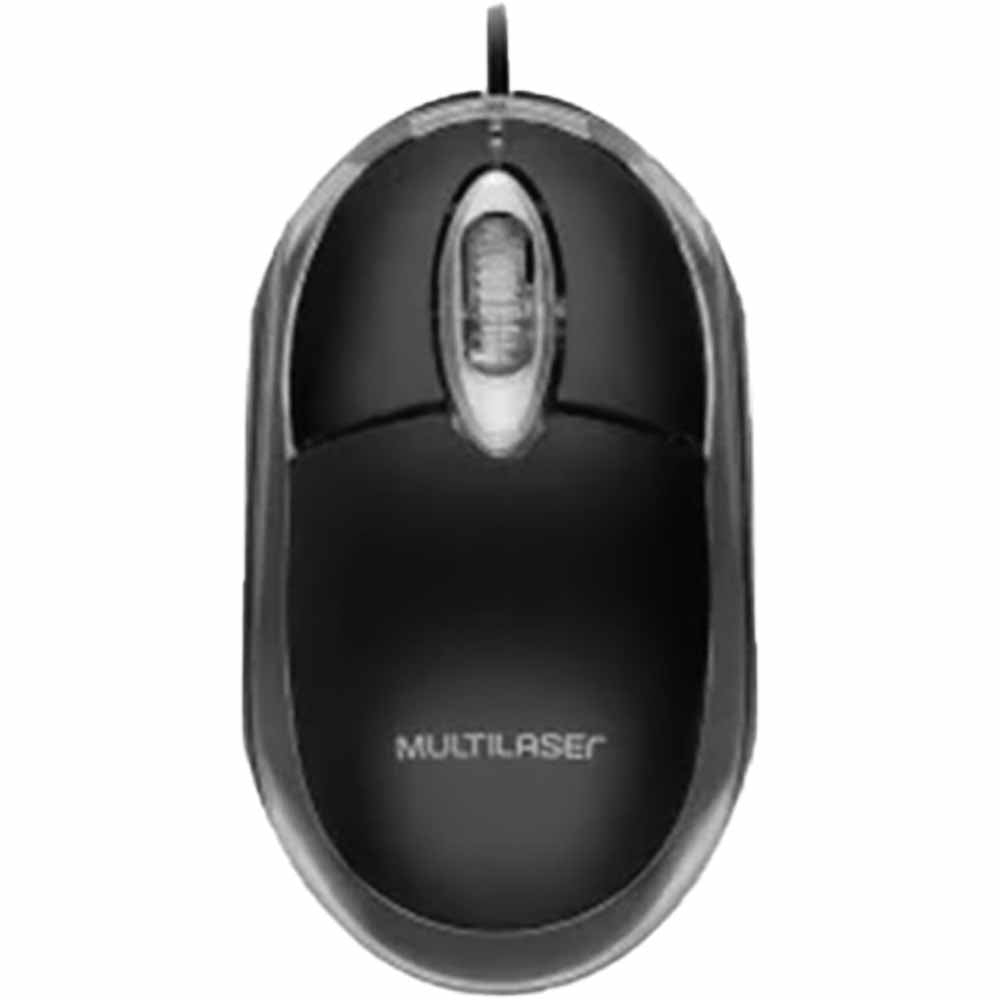 Mouse USB Optico Multilaser Com Fio Preto- MO179