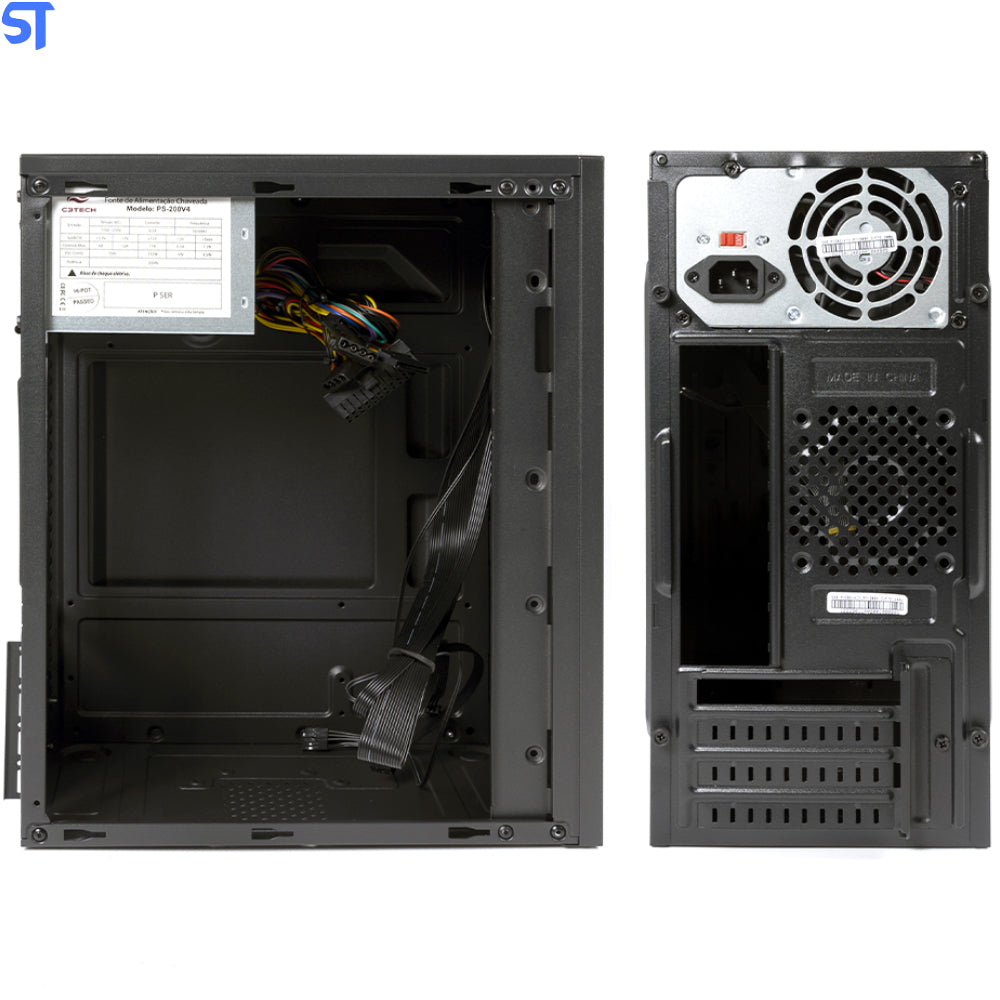 Gabinete Micro ATX MT-29BK com Fonte 200W C3Tech