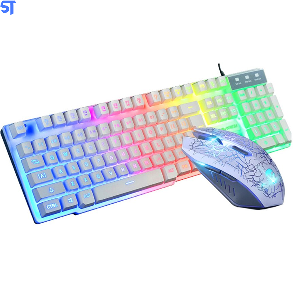 Kit Gamer Teclado, Mouse e Mousepad Kuiyn T6 - Branco