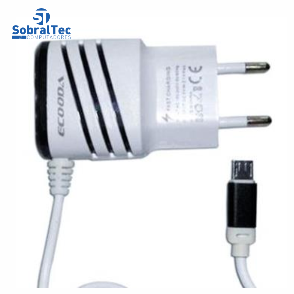 Carregador Ecooda Micro Conector 3.6A  - EC5227-V8