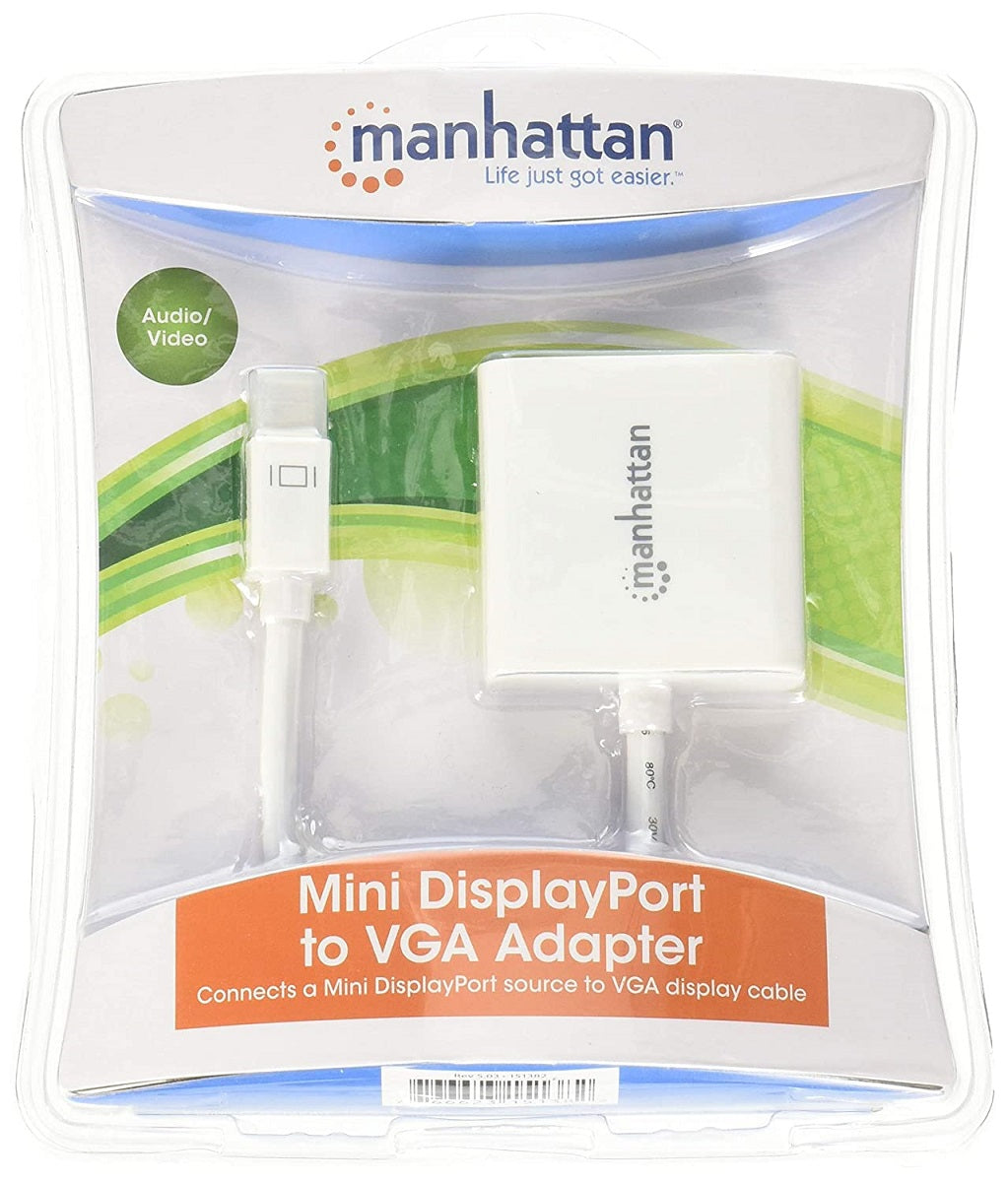 Adaptador Mini Displayport para VGA - Branco- Manhattan