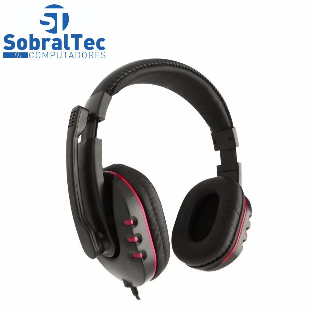 Headphone Headset Gamer Com Microfone P2 Cabo 2,20m Feasso Fone-160