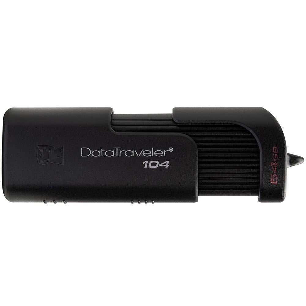 Pendrive Kingston 64gb Dt104 Usb 2.0 Preto Datatraveler Giga
