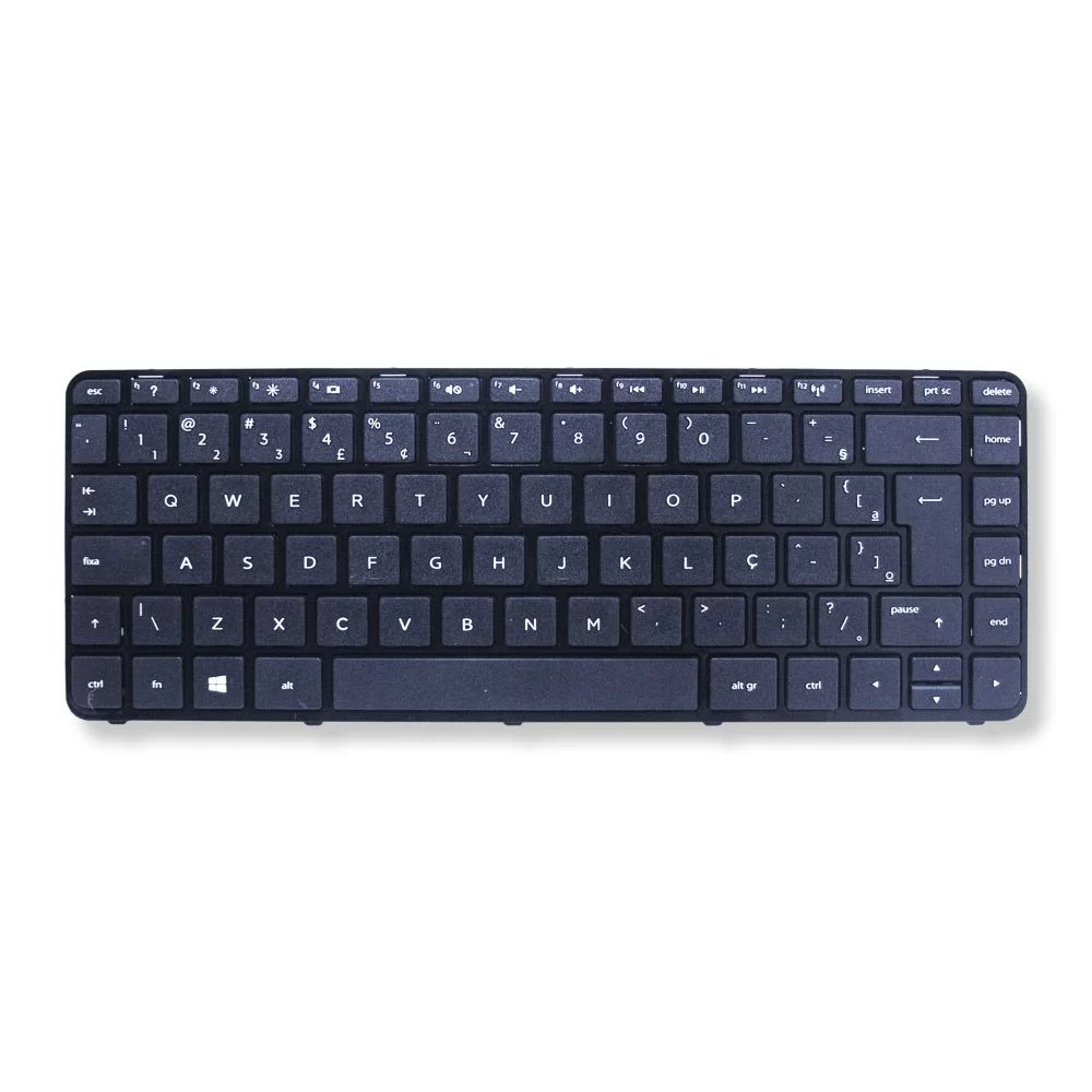 Teclado Notebook Compativel Com Hp Pavilion 14-D 14-N 14-F 240 G2 - Preto - Br - Com Moldura