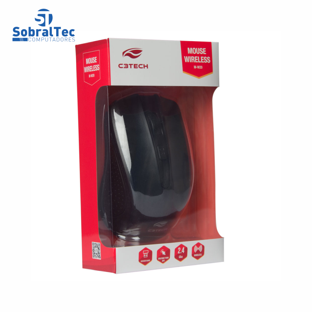 Mouse Sem Fio RC/Nano M-W20BK C3Tec