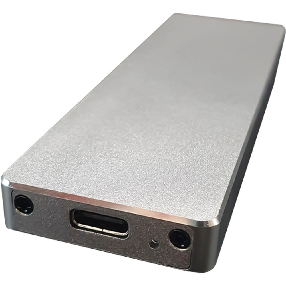 Case Externa Portatíl Para HD SSD M.2 SATA Em Alumínio Com Cabo USB-C/USB 3.1-Cinza