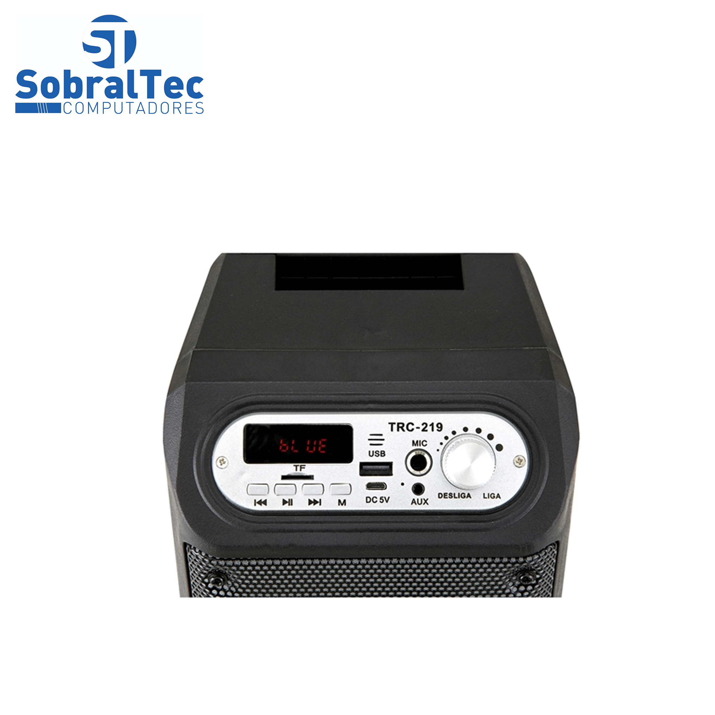 Caixa de Som Amplificada TRC 219 com Bluetooth, Rádio FM, Entrada USB e Controle Remoto – 35W