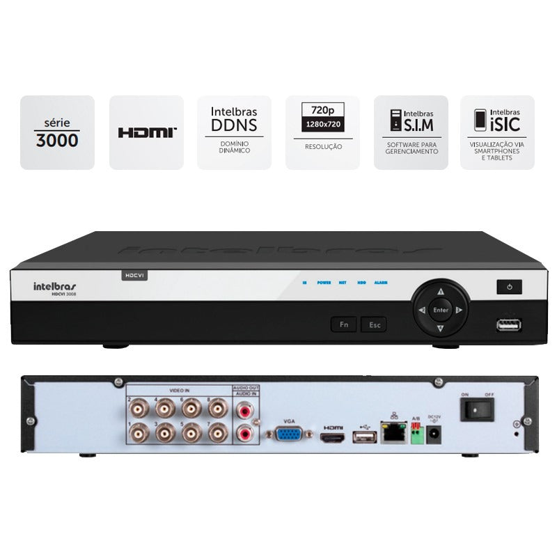 Dvr Intelbras Gravador Digital de Vídeo 3008 -08CH -USADO SEM A CAIXA