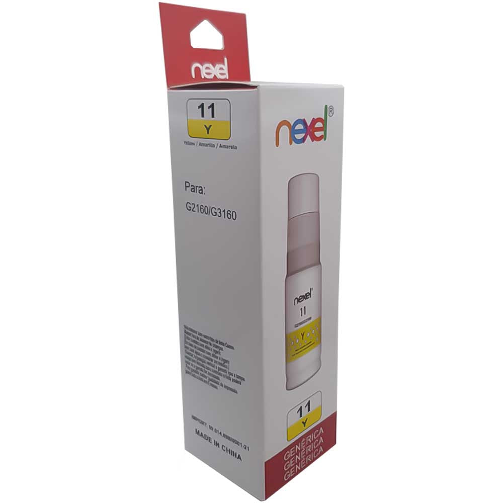 Refil De Tinta Compativel Canon Nexel Amarelo Y11 G2160/G3160 70Ml
