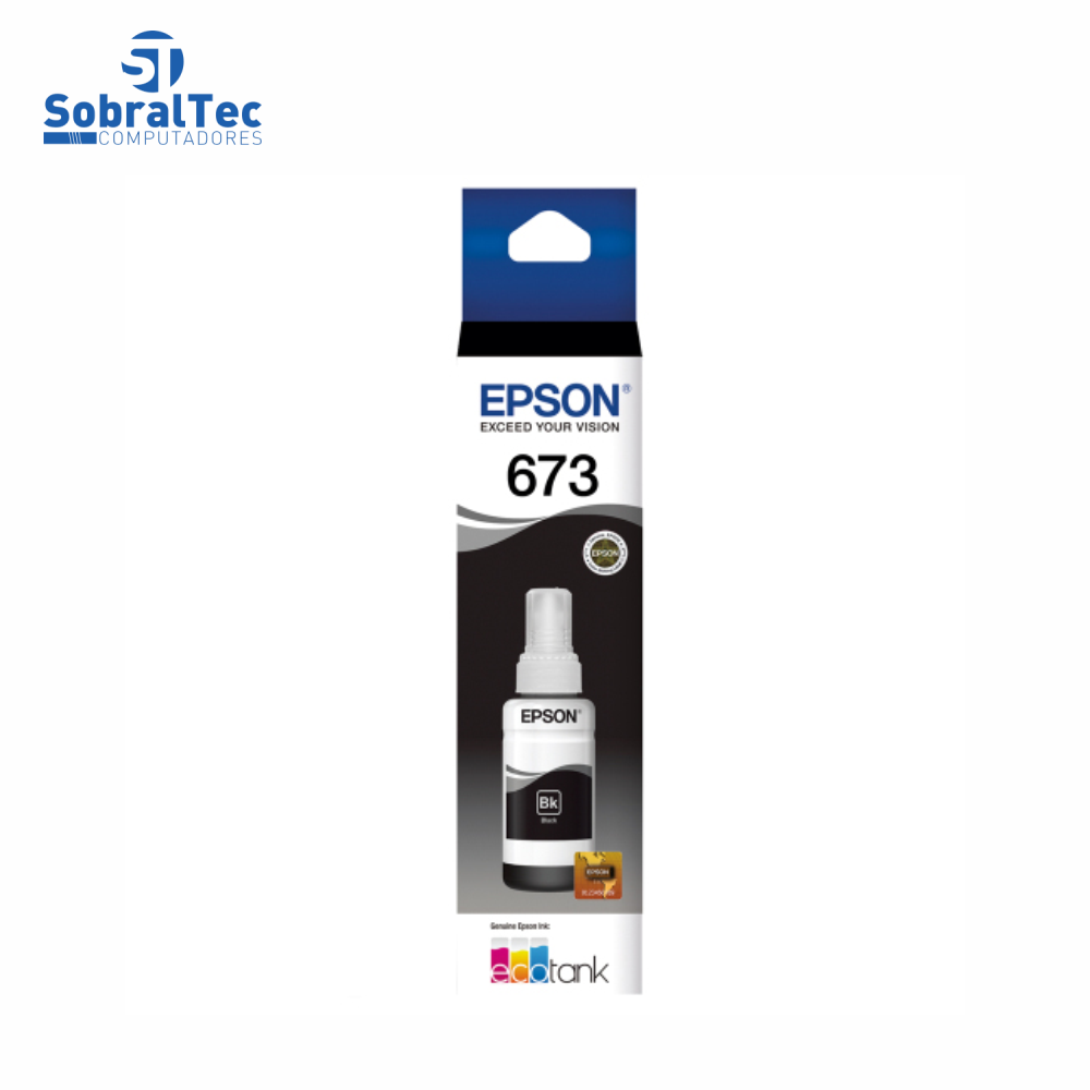 Refil de Tinta Epson Preto 6.000 Paginas T673120 AL