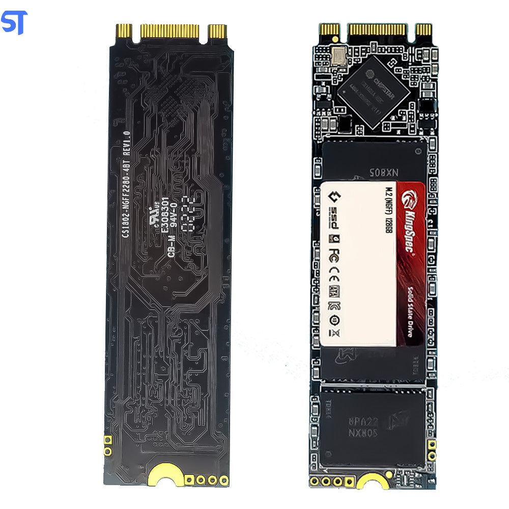 HD SSD M.2 SATA 128GB Leitura 550Mb/s Gravação 480Mb/s - KingSpec