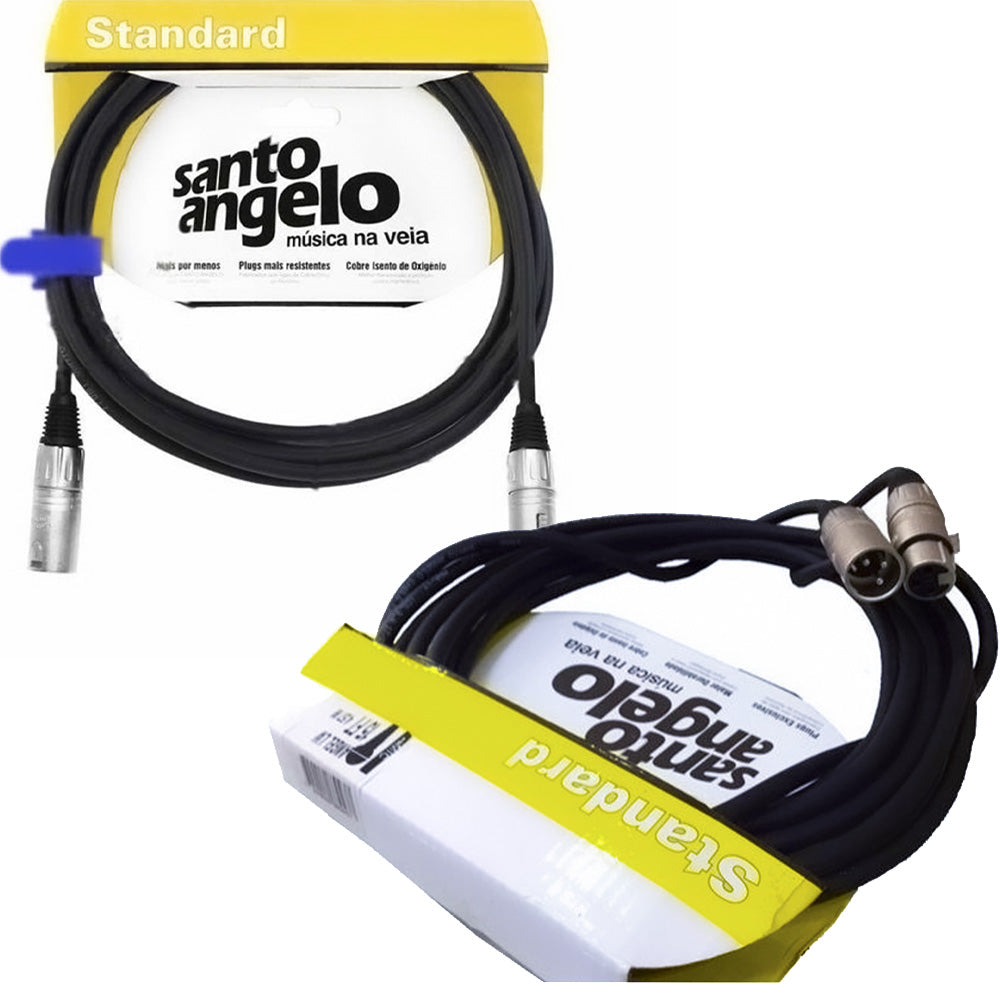 Cabo XLR para Microfone Santo Angelo ANGEL LW B de 4,57mv