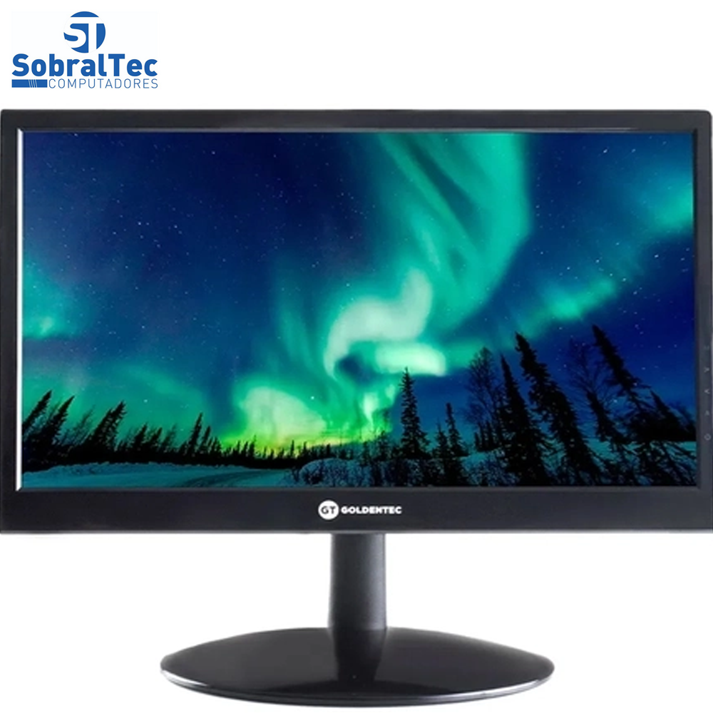 Monitor LED 19.5" Widescreen HDMI e VGA e Som Goldentec MG19