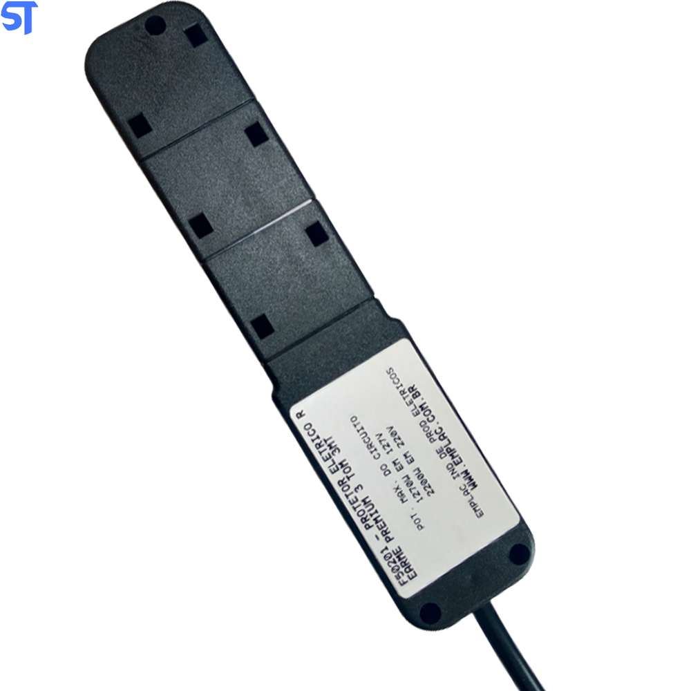 Protetor Elétrico Rearme Premium 3 Tomadas Com Cabo de 3 Metros - Emplac