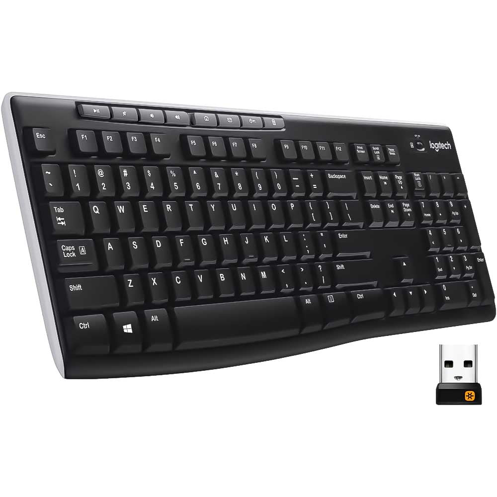 Teclado Logitech Wireless Sem Fio Multimidia K270