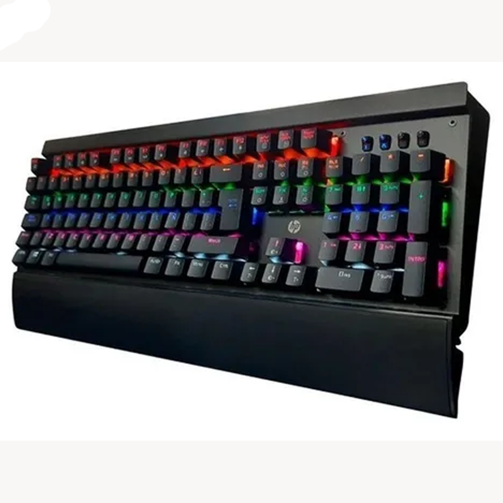 Teclado USB Gamer Mecanico GK500 Preto HP