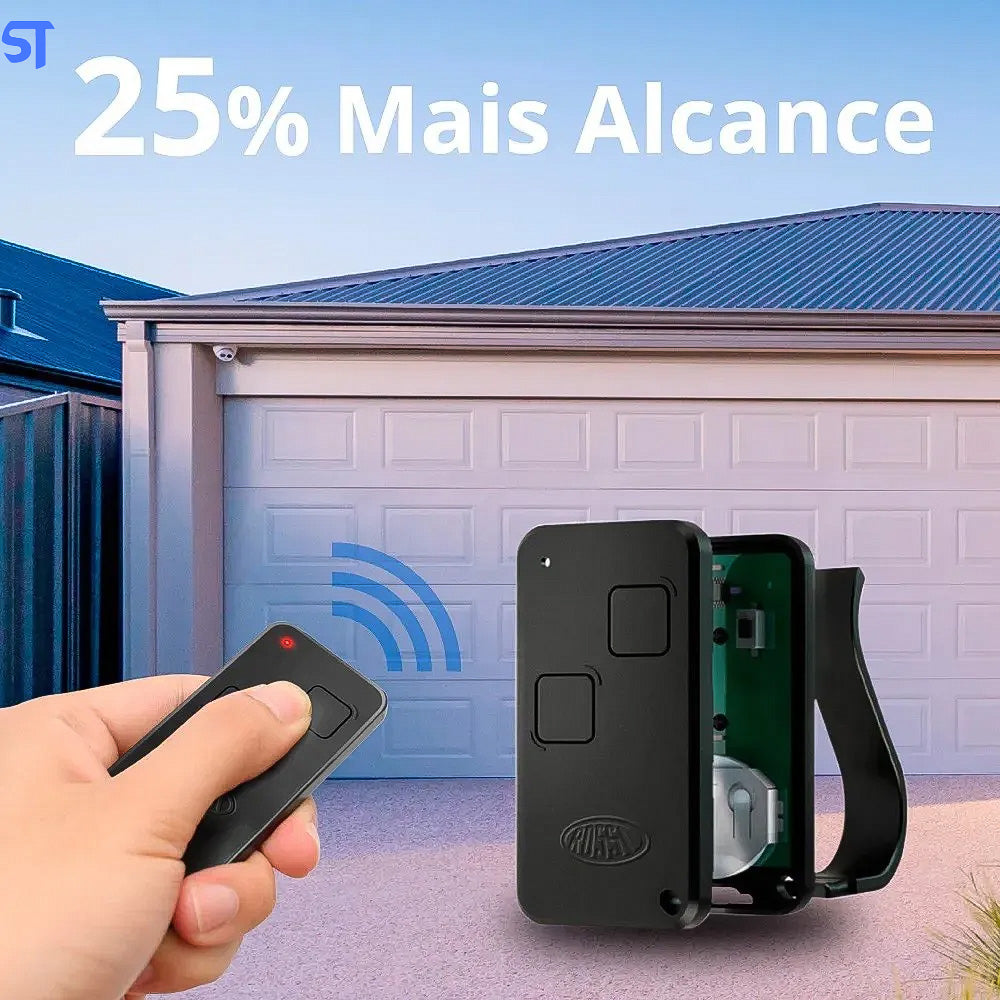 Controle de Portão Rossi Inter Digital CT NTX RC 433MHZ (HCS) Preto