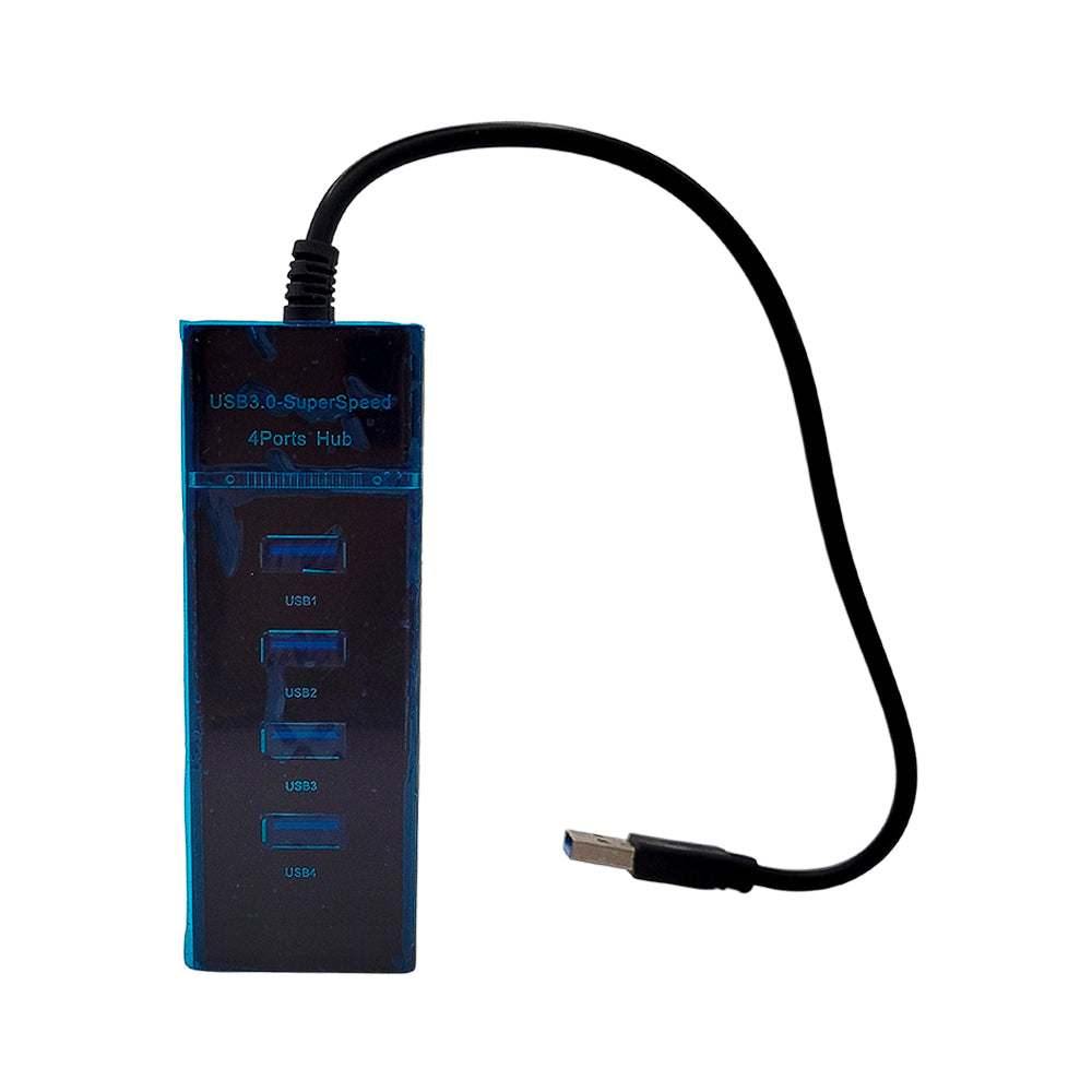 HUB USB 3.0 4 Portas Super Speed 5GBps Slim com Indicador LED Preto - PEI-H303
