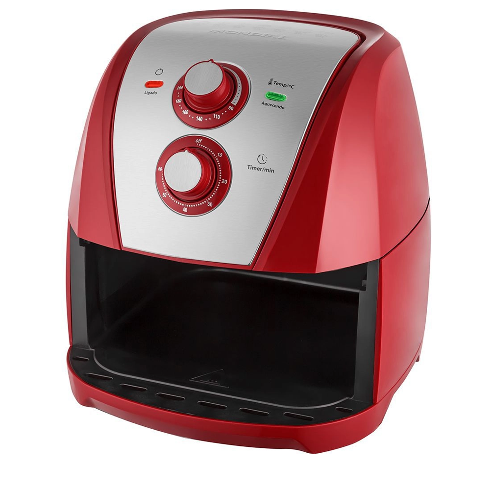 Fritadeira Elétrica Air Fryer Mondial AFN-40-RI 4L Inox/Vermelha - 220V