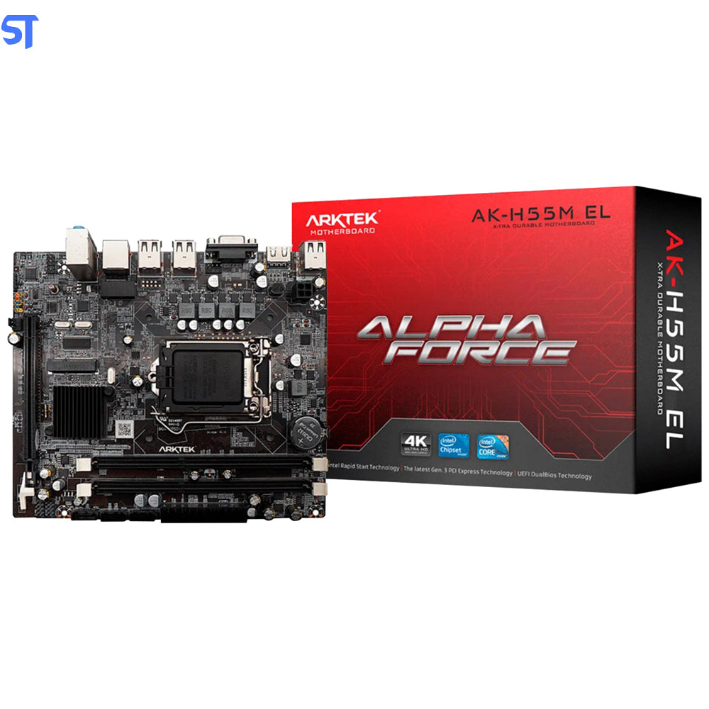 Placa Mãe Arktek AK-H55M EL LGA 1156 / Chipset Intel H55 / Micro ATX / DDR3