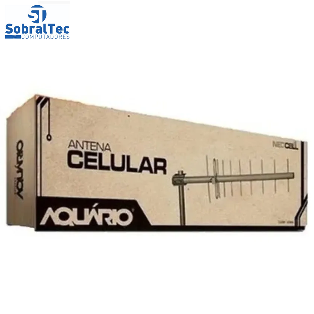 Antena Celular 800mhz 20dbi Aquario Com Cabo CF-820