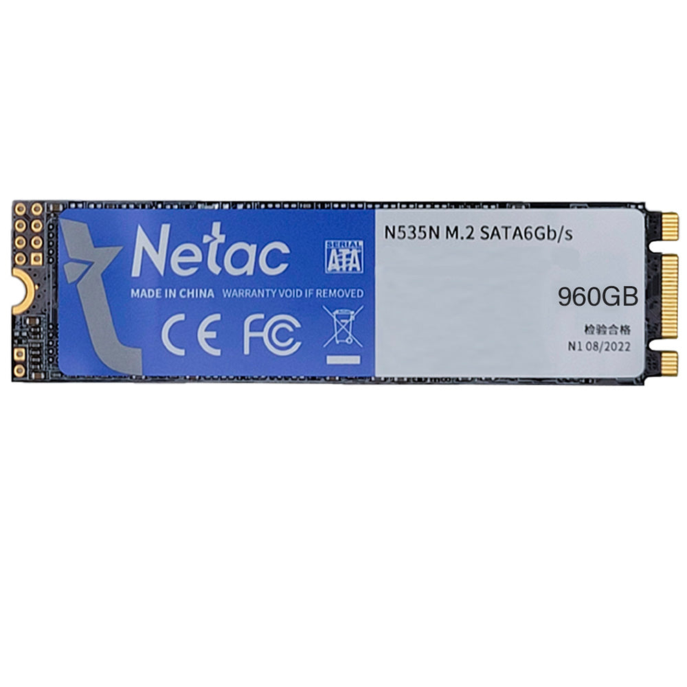 HD SSD M.2 2280 SATAIII 6GB/s 960GB Leitura 560 MB/s Escrita 520 MB/s-Netac