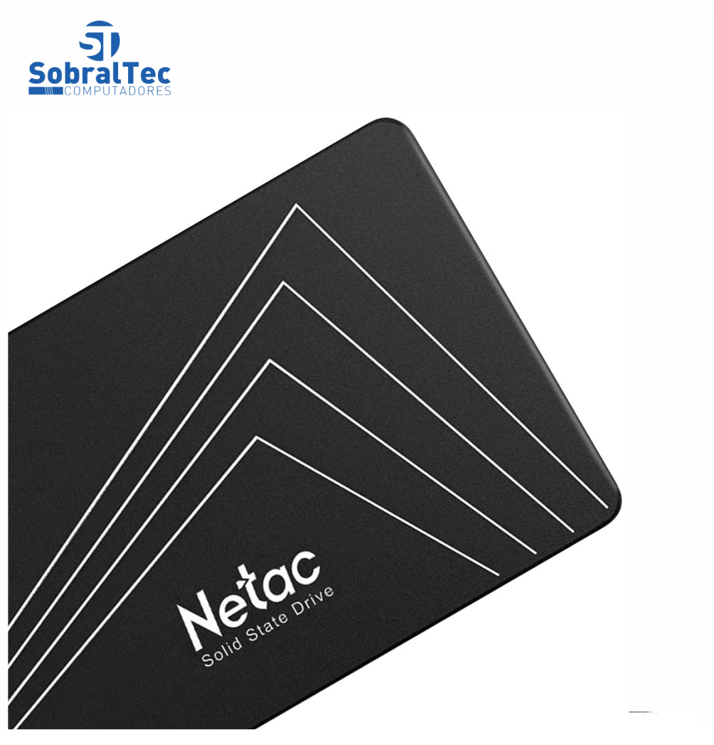 HD SSD 240GB Netac Sata 3 500mb/s para Leitura e 350mb/s para Gravação Black