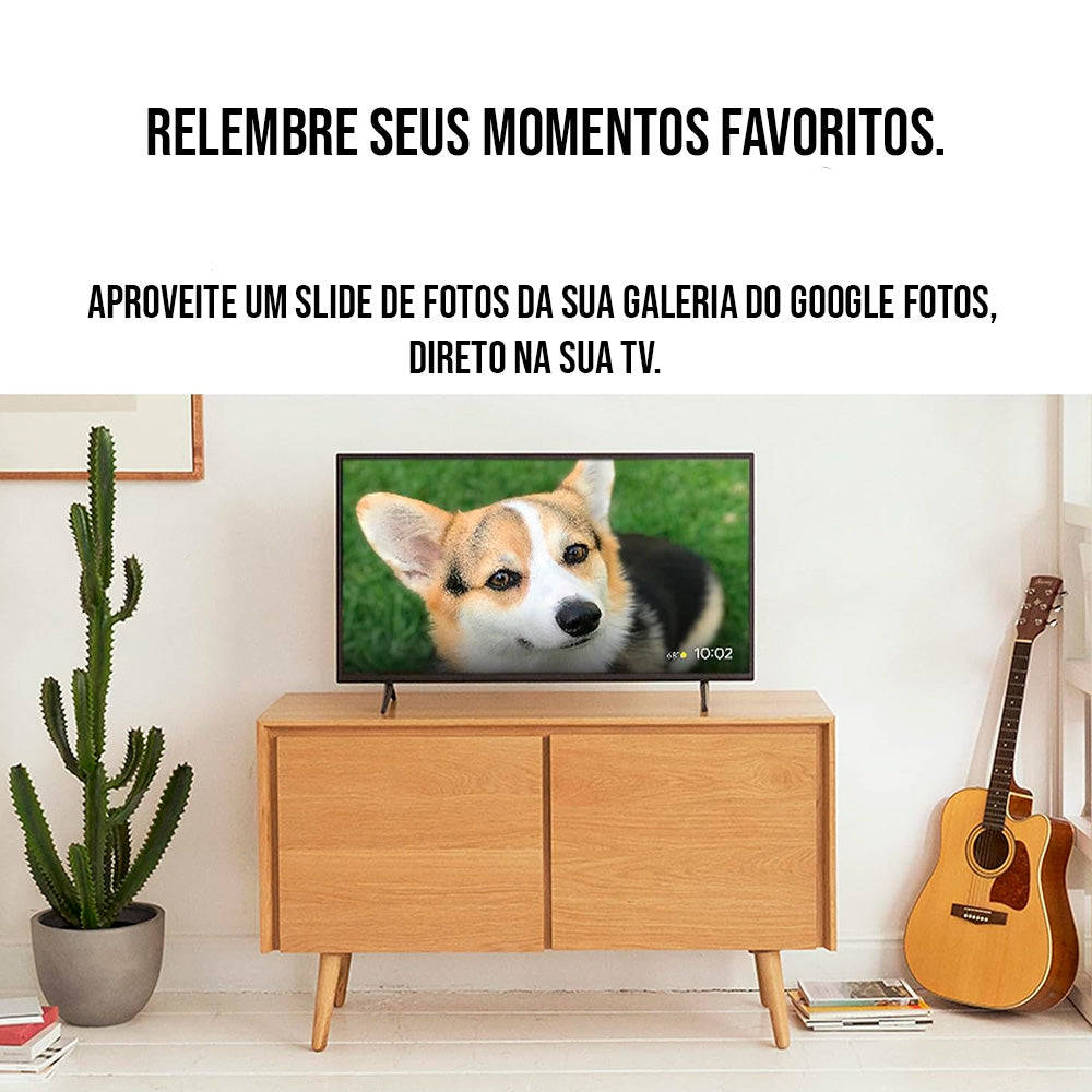 Chromecast 4 com Google TV (Full HD) G454V - ‎Bluetooth, Wi-fi, HDMI, Com controle - Cor Neve