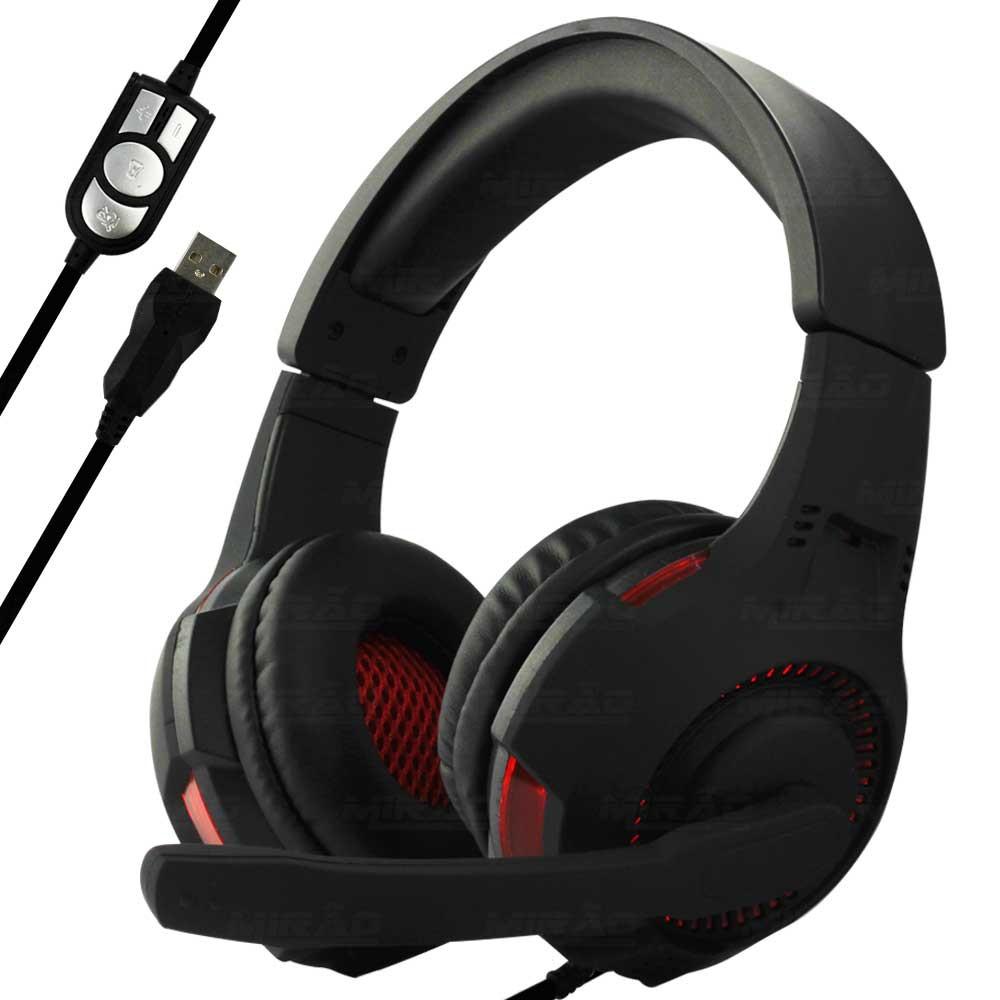 Headphone Gamer USB Boas BQ-9800 Para PC E PS3 Entre Outros