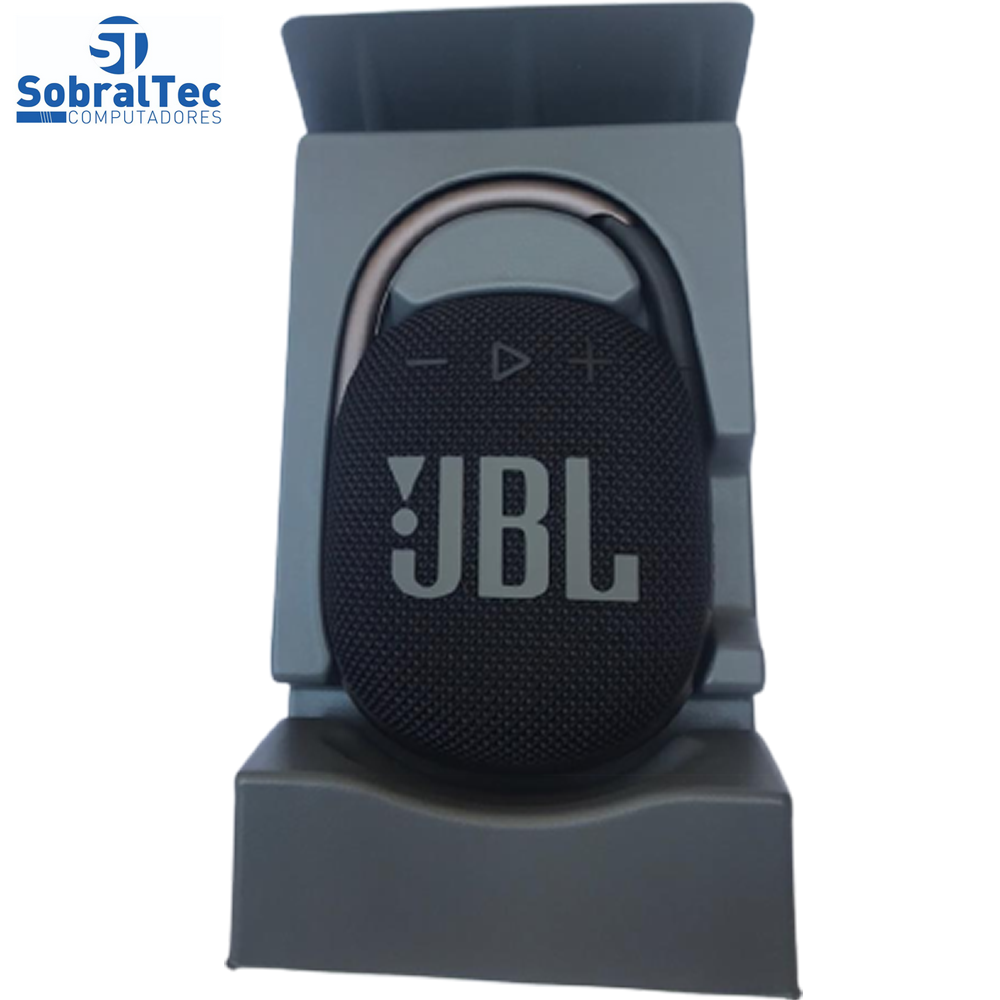 Caixa de Som Portátil JBL Clip 4 Bluetooth 5W À Prova D'água e Poeira Preto
