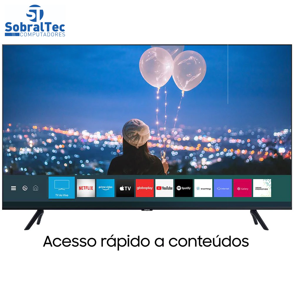 Smart TV Crystal UHD 4K LED 55” Samsung - 55TU8000 Wi-Fi Bluetooth HDR 3 HDMI 2 USB