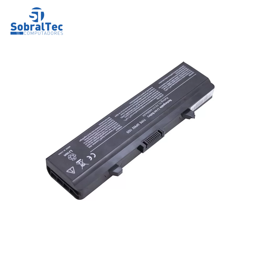 Bateria Notebook Compativel Com Dell Inspiron 1525 6 Celulas- Preto - 10.8V