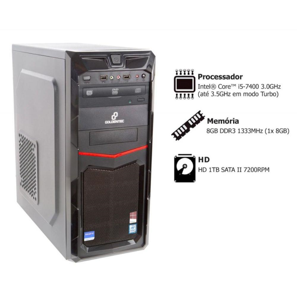 Computador Gamer Core i7 Memoria 8 Gb Hd Ssd 480Gb Hd Escravo 2Tb Placa Vídeo 4 Gb