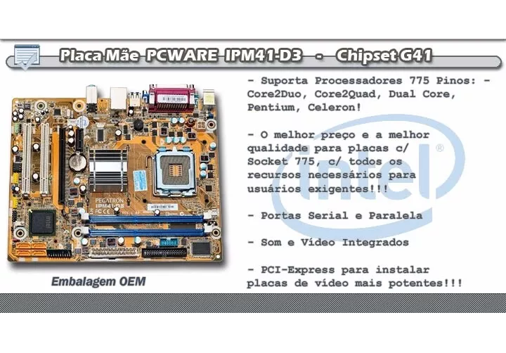 Placa Mãe Lga 775 Ddr2/800 Mod P4I945 V1. 0A Akonni