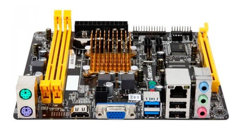 Placa Mãe Integrada Bios Star + Processador CPD Dual Core A68N-2100 AMD E12100 ITX