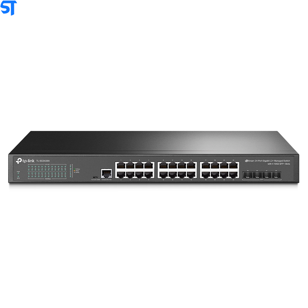 Switch Gerenciável 24 Portas Gigabit L2+ Com 4 Slots SFP+ 10GE JetStream TL-SG3428X TP-Link