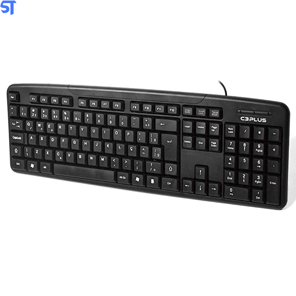 Teclado USB Padrão KB-11BKV2 Preto C3PLUS C3 tech