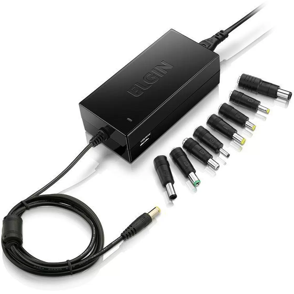 Fonte Universal para Notebook 90w Com 9 Adaptadores Manual DCR Elgin