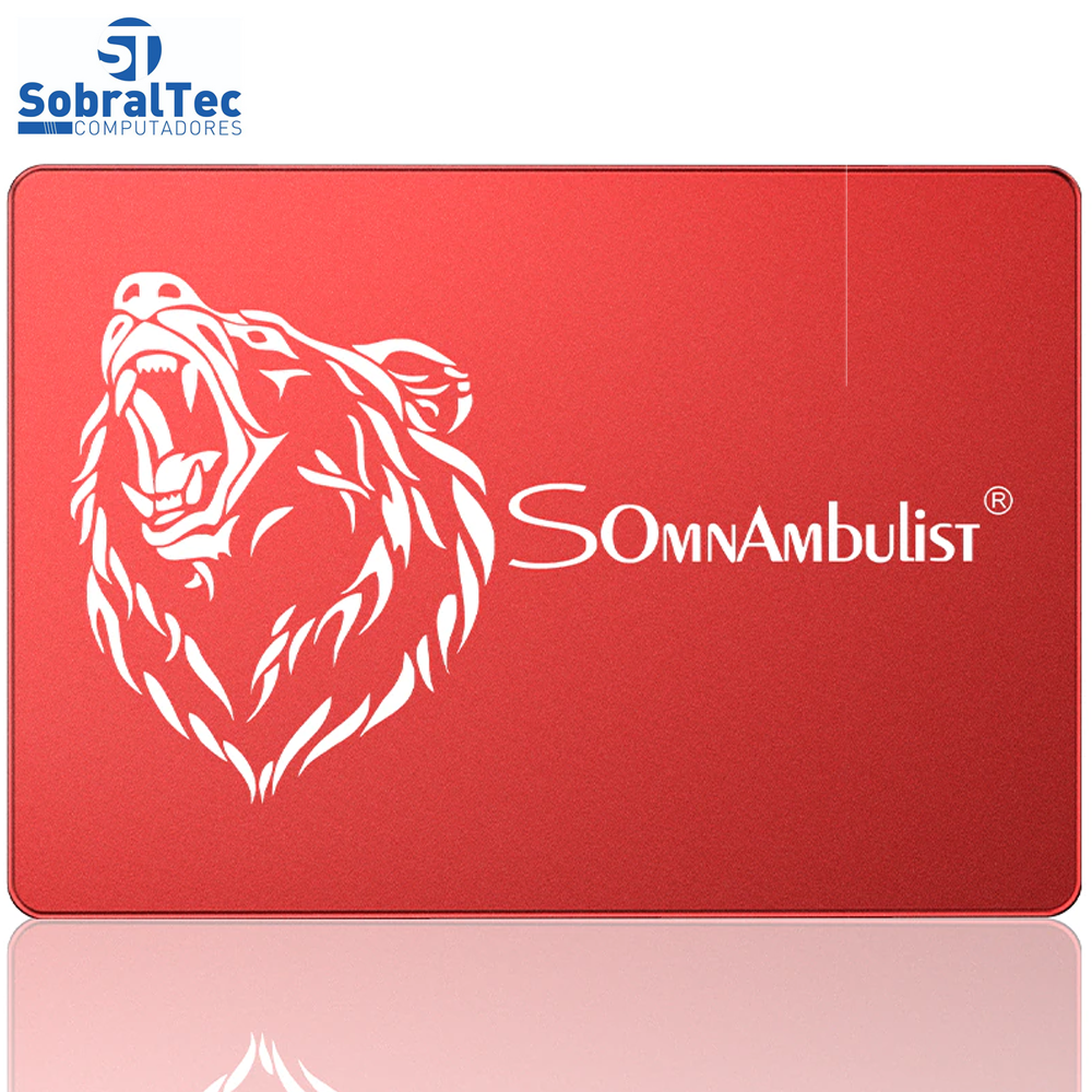 HD SSD 120gb 500Mb/s Para Leitura 390Mb/s Para Gravação Somnambulist- Vermelho