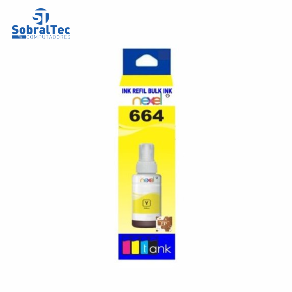 Tinta Refil Bulk Ink Compativel Epson Corante 100ML Amarelo- 664 Nexel