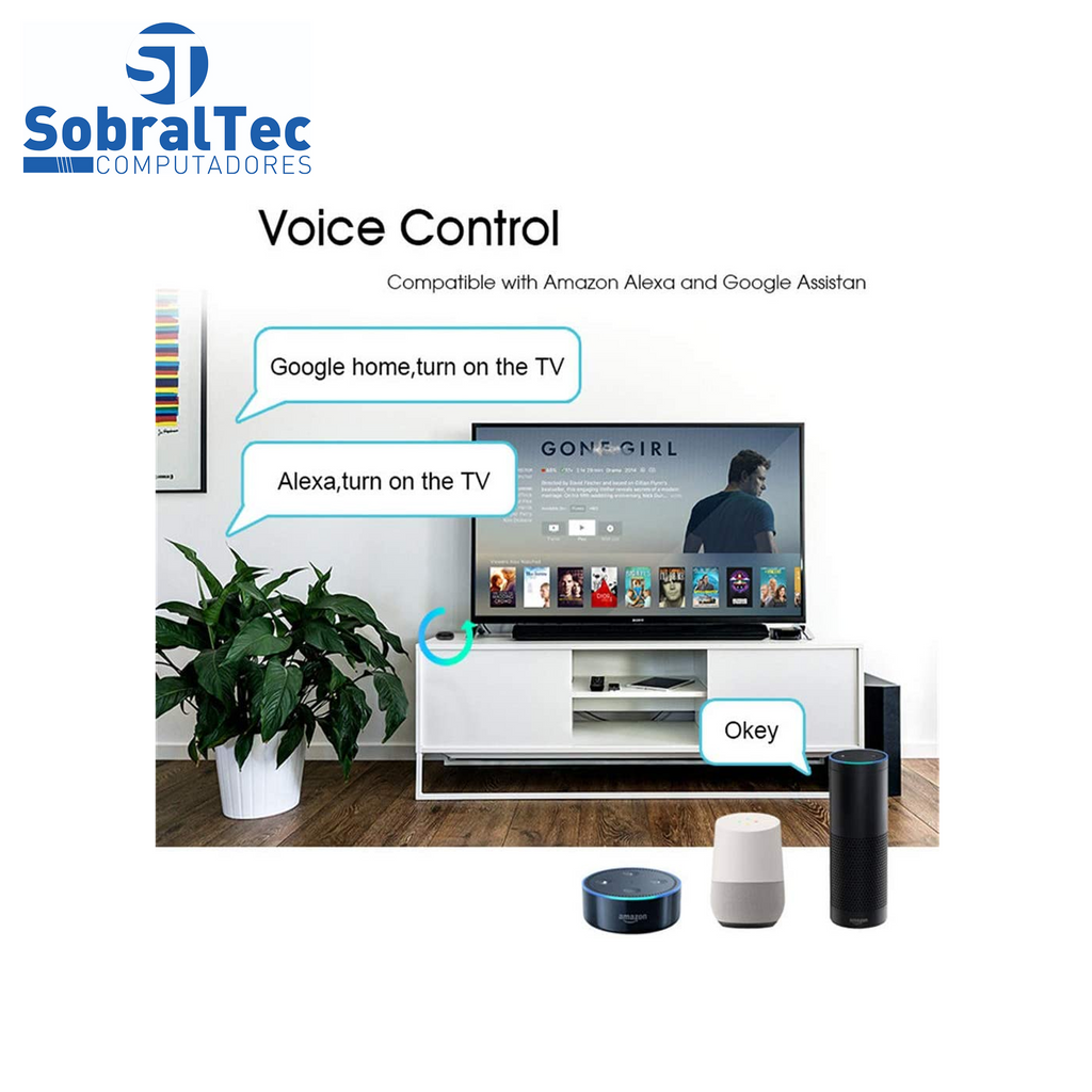 Central Controlador Remoto Universal Infravermelho Inteligente All In One WiFi IR Blaster