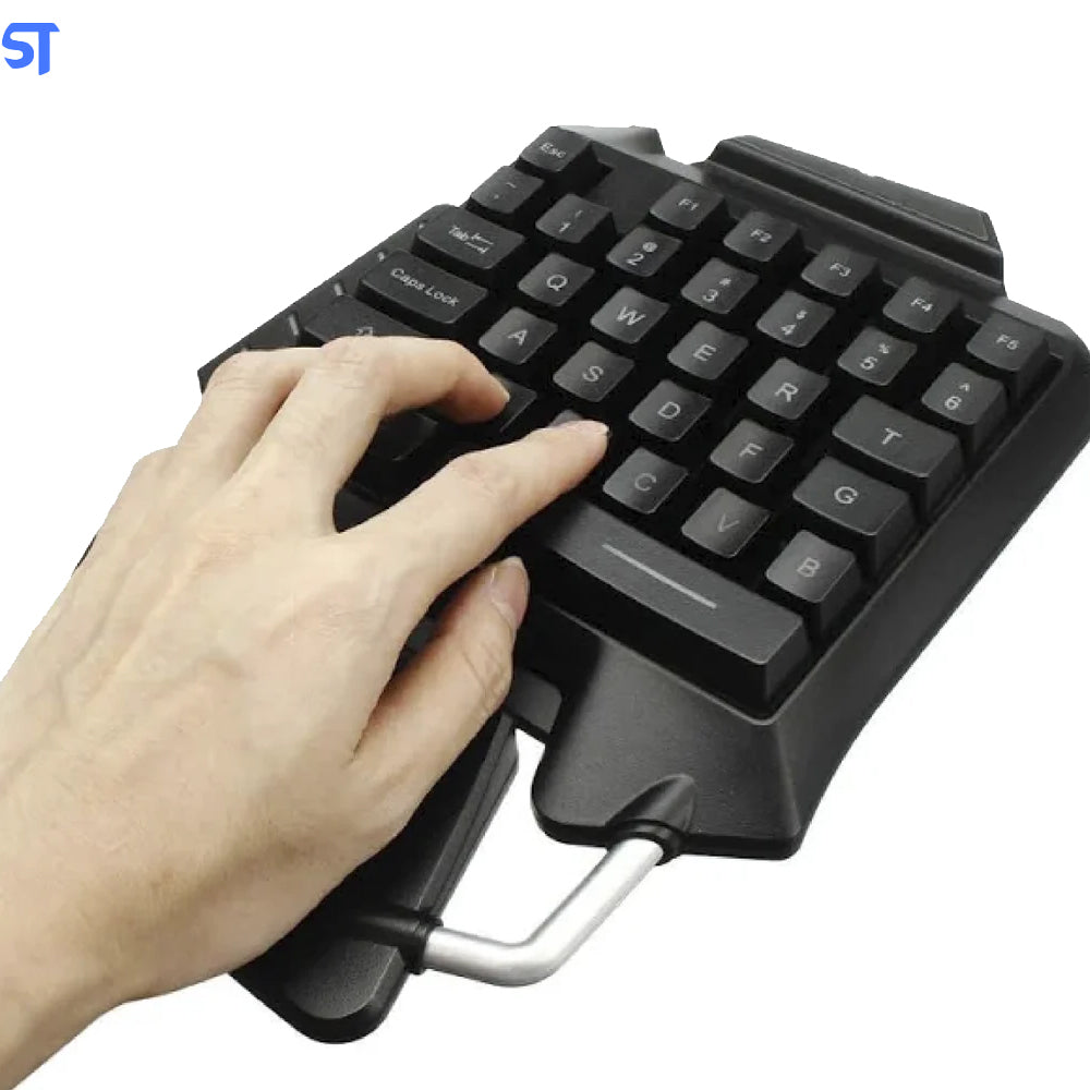 Teclado Gamer RGB Single Hand ( Uma Mão ) KP- TM006 Usb Antigosthing com Led - KNUP