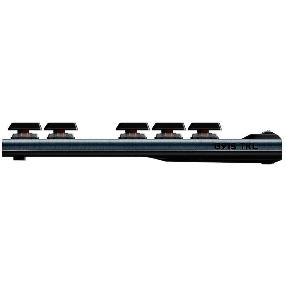 Teclado Mecânico Gamer Sem Fio Logitech G915 TKL RGB LIGHTSYNC, USB ou Bluetooth, Ultrafino, Switch GL Tactile, Preto