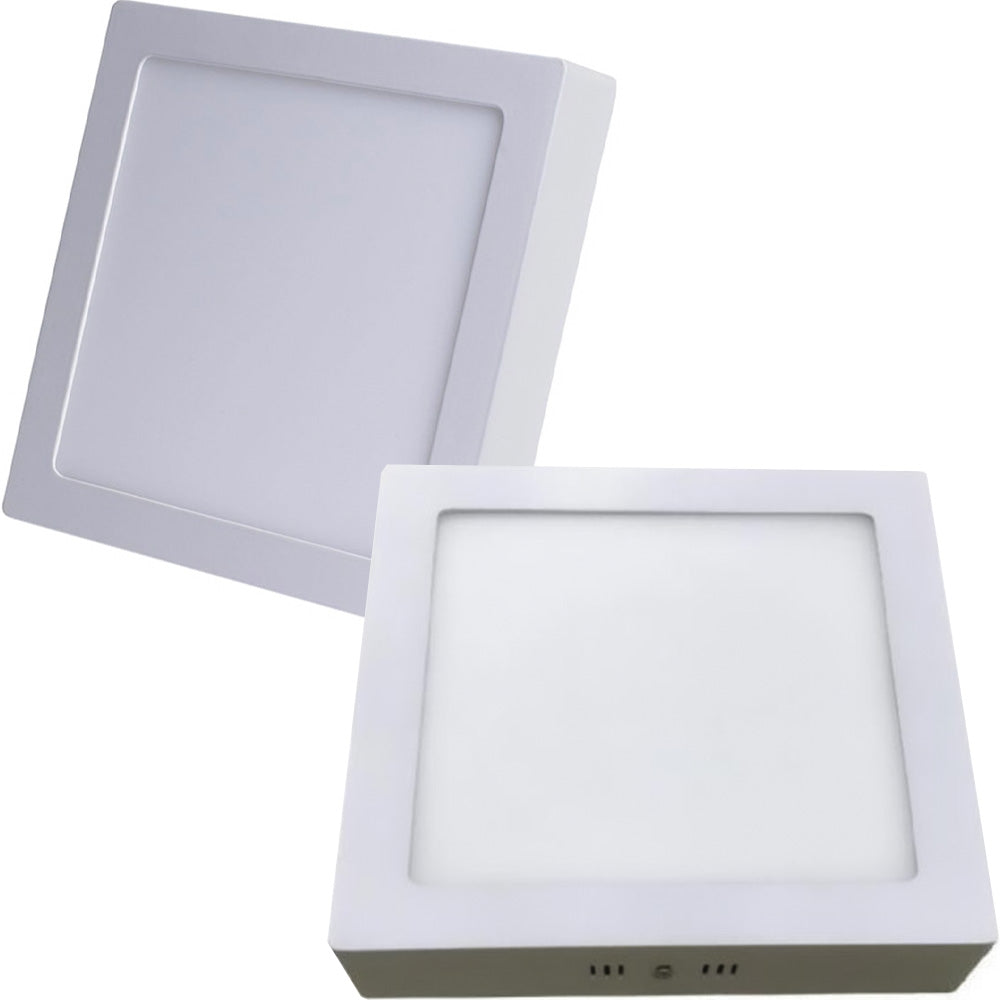 Painel de Sobrepor LED Avant 18W Bivolt, Quadrado, 20,5 x 20,5 cm, 6500K BrancoV AI Aluminio