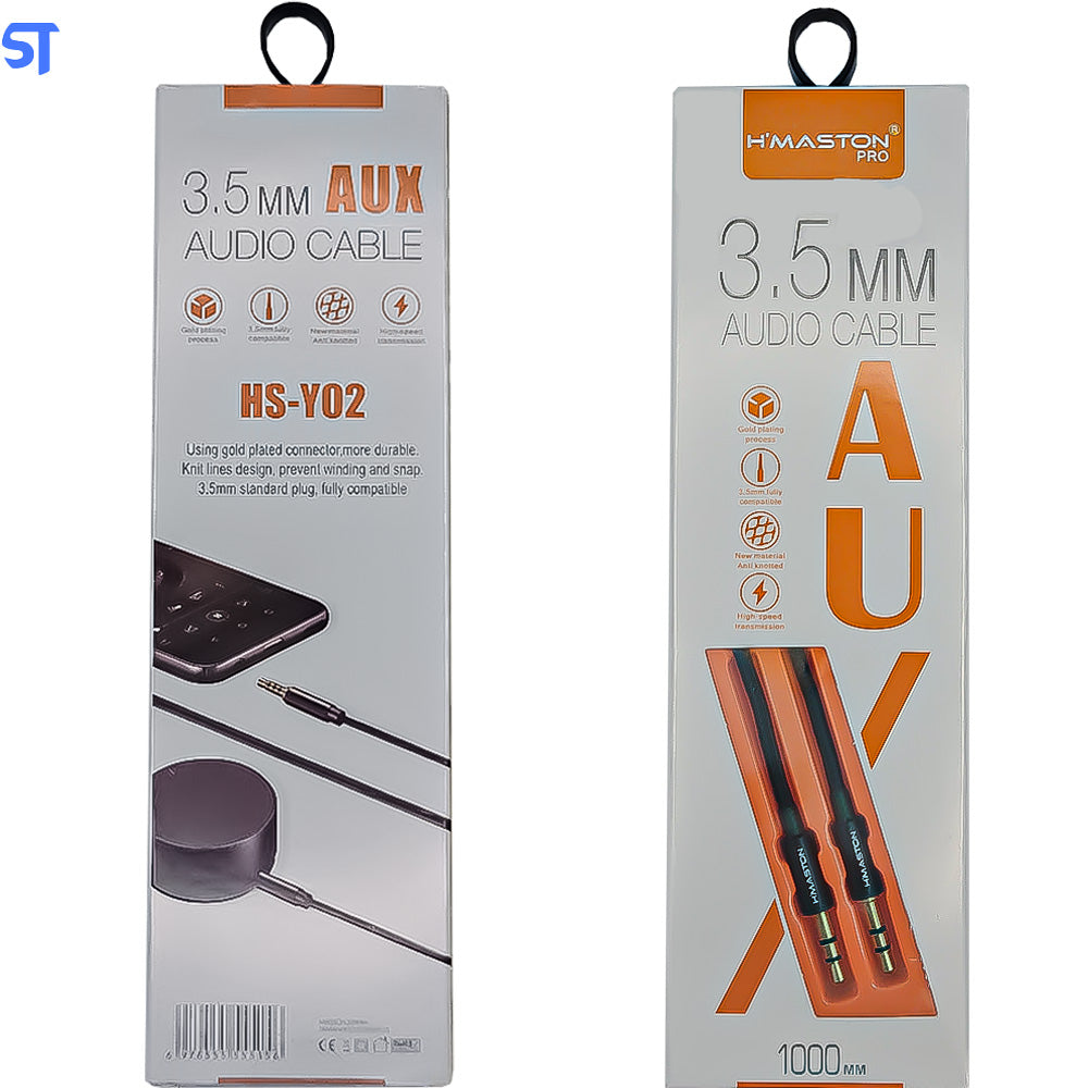 Cabo de Áudio P2 X P2 3.5 mm 1M H'Maston PRO - HS-Y02