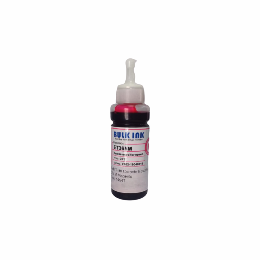 Kit Refil Bulk Ink Tinta Corante Epson-Hp Et 365-664 Aston Et 4 Cores 400ml