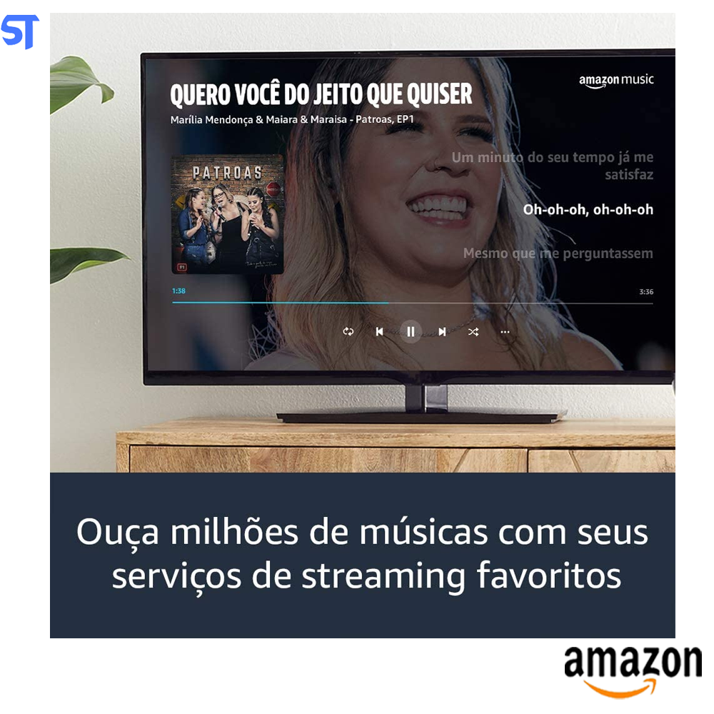 Fire TV Stick Lite Aparelho de Streaming Amazon - Full HD Com Controle Remoto