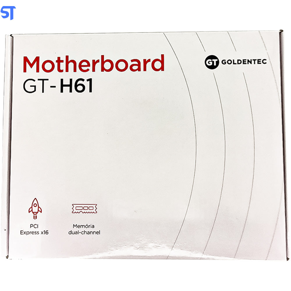 Placa Mãe Soquete 1155 H61 DDR3 Com Pci Express e HDMI GT-H61 Goldentec